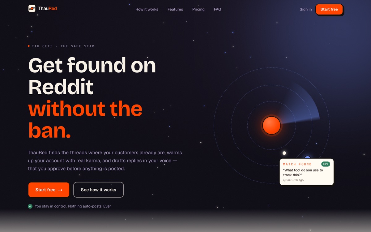 ThauRed: get found on Reddit without the ban